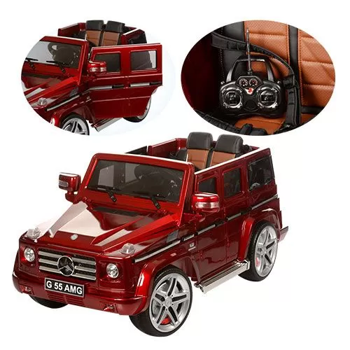 Дитячий електромобіль Mercedes G55 ELRS-3: бордовий фото 2