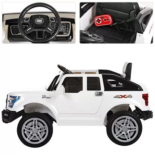 Дитячий електромобіль OFFROAD JJ 252 EBR-1: білий фото 4