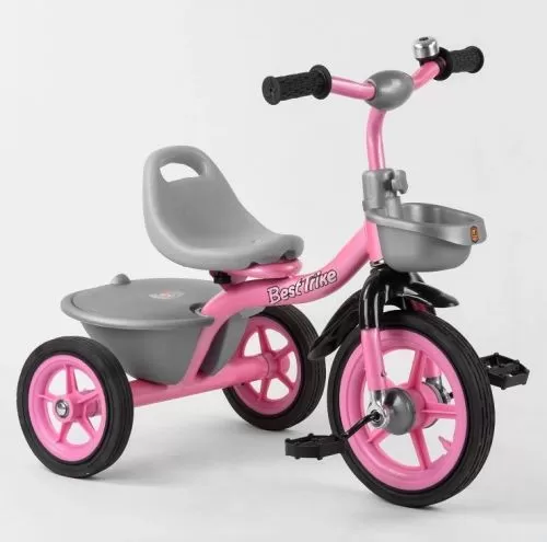 Картинка товара Трехколесный велосипед Best Trike BS-1142 (1), резиновые колеса, звонок, 2 корзины: СЕРО-РОЗОВЫЙ на Raspashonka.ua фото 2 Картинка товара Трехколесный велосипед Best Trike BS-1142 (1), резиновые колеса, звонок, 2 корзины: СЕРО-РОЗОВЫЙ на Raspashonka.ua фото 2