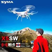 Фото анонса квадрокоптер syma x5sw: wi-fi, камера 2 mpx, пульт 2.4g, 4 канала, 360°  от интернет магазина Raspashonka.ua