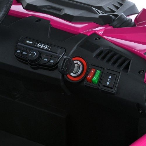 Дитячий електромобіль джип Джип M 6208 EBLR-8(24V) BAMBI рожевий фото 7