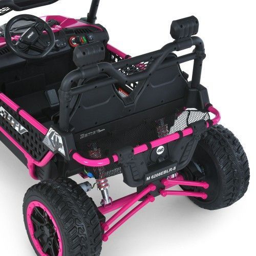 Дитячий електромобіль джип Джип M 6208 EBLR-8(24V) BAMBI рожевий фото 4