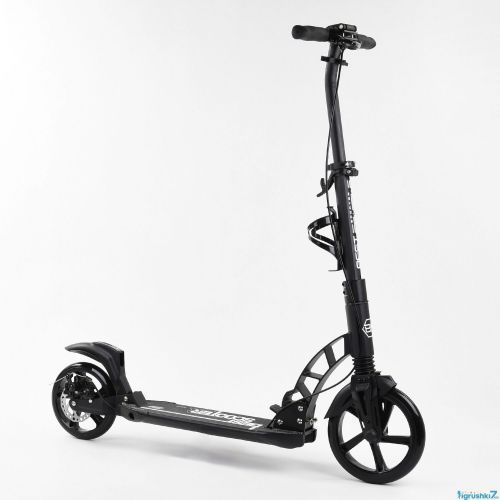 Картинка товара Самокат Best Scooter 92228 (2) колеса PU, переднее колесо 230 мм, заднее 200 мм , 2 амортизатора, ЧЁРНЫЙ на Raspashonka.ua фото 5
