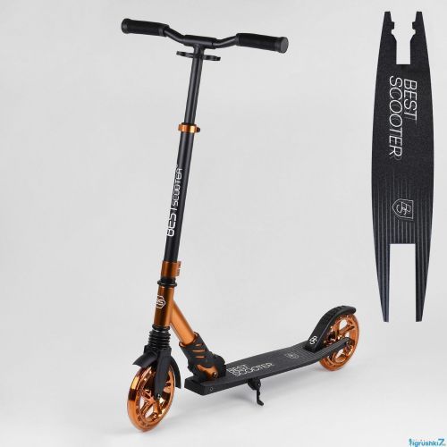 Картинка товара Самокат Best Scooter S-40388 (2) колеса PU, d колес - 180мм, 1 амортизатор передний, ЧЁРНЫЙ на Raspashonka.ua фото 2