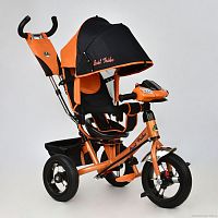 Фото анонса детский 3-х колесный велосипед best trike 7700 в - 6010: надувные колеса, поворотное сиденье, фара - оранжевый от интернет магазина Raspashonka.ua