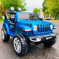 Детский электромобиль джип M 4529 EBLRS-4 JEEP синий металлик