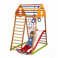 Фото анонса детский спортивный комплекс для дома sportbaby kindwood plus 1 от интернет магазина Raspashonka.ua