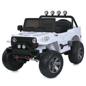 Детский электромобиль джип M 6069 EBLR-1(24V) Bambi Racer: 4*200W, 4 км/ч, 24V 7А - БЕЛЫЙ