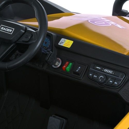 Зображення товару Двомісний дитячий джип М 6207 EBLR-6(24V): 180W / 8 км, 2x12V7AH, EVA, пульт 2,4 - ЖОВТИЙ на Raspashonka.ua фото 8