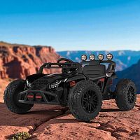 детский двухместный электромобиль багги m 6073 eblr-2 bambi racer: пульт 2,4g, 140w, 2х12v 7-9а, 9 км/ч - черный - Raspashonka.ua