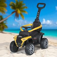 Фото анонса детская электро-квадроцикл-толокар m 4803 el-6, bambi racer: кожа, 25w, 6v 4a - желтый от интернет магазина Raspashonka.ua