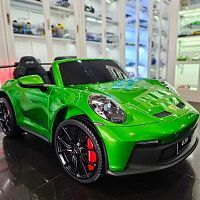 Детский электромобиль PORSCHE 911 GT3, M 6111 EBLRS-4(24V) PORSCHE зеленый металлик 
