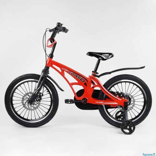 Картинка товара Детский велосипед CORSO MG-18711 (1) 18 дюймов, 2-х колёсный, магниевая рама, дисковые тормоза, КРАСНЫЙ на Raspashonka.ua фото 3