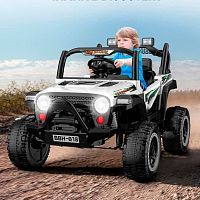 Фото анонса детский электромобиль m 4626 eblr-1,  bambi racer : 2.4g, 12v 9a, 90w, eva колеса, эко кожа, 7км/ч - белый от интернет магазина Raspashonka.ua