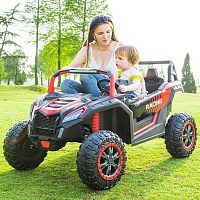 детский двухместный электромобиль m 5736 al-3(24v), bambi racer: 24v, 180w, 15 км/ч - красный - Raspashonka.ua
