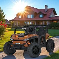 Фото анонса детский электромобиль джип m 5811 eblr-17(24v) bambi racer: 2.4g, 130w, 24v 7ah, 9 км/ч, eva, кожа - коричневый от интернет магазина Raspashonka.ua