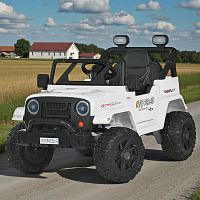 Фото анонса детский электромобиль jeep m 6289 eblr-1, bambi racer: 12v 7a, 90w, 8 км/ч - белый от интернет магазина Raspashonka.ua