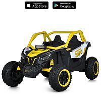 детский электромобиль m 5817 eblr-6(24v), bambi racer: пульт 2.4g, 24v 7а, 4*45w, eva - желтый - Raspashonka.ua