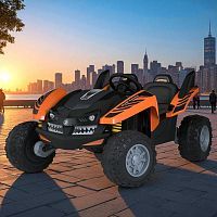 детский двухместный электромобиль багги m 6039 ebr-7(24v) bambi racer: пульт 2,4g, 140w, 24v 7а,  9 км/ч - оранжевый - Raspashonka.ua