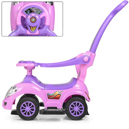 Картинка товара Детская машина-толокар Bambi HZ 558 W-8-9: родительская ручка - РОЗОВО-СИРЕНЕВАЯ на Raspashonka.ua фото 5