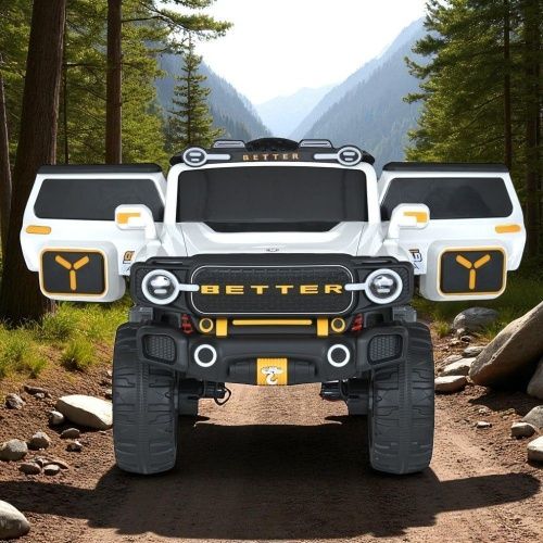 Дитячий електромобіль джип M 5821EBLR-1(24V) BAMBI RACER білий фото 4