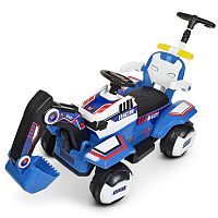 детский трактор m 4321 lr-4-1: 2,4g, 2х35w, 6v7ah - сине-белый - Raspashonka.ua