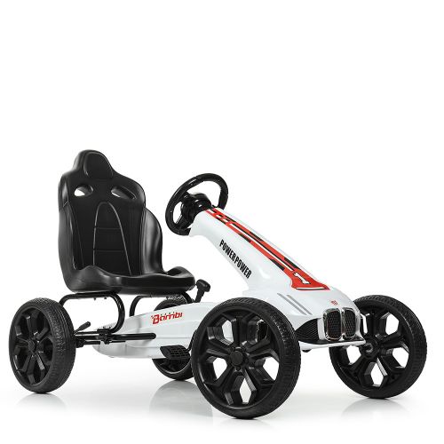 Детский педальный картинг BAMBI M 5393E-1: БЕЛЫЙ фото 2