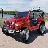 Детский электромобиль джип M 4529 EBLRS-3 JEEP красный