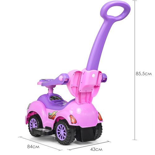 Картинка товара Детская машина-толокар Bambi HZ 558 W-8-9: родительская ручка - РОЗОВО-СИРЕНЕВАЯ на Raspashonka.ua фото 6