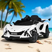 Фото анонса детский электромобиль m 5813 eblr-1, bambi racer: 2.4g, 4х45w, 7 км/ч, eva, кожа - белый от интернет магазина Raspashonka.ua