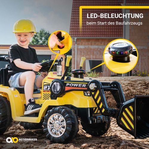 Картинка товара Детский электромобиль ЭКСКАВАТОР PA.ZP1005.ZOL: 2.4G, 90W, эко-кожа - ЖЕЛТЫЙ на Raspashonka.ua фото 6