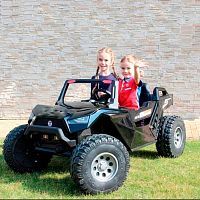 детский электромобиль джип buggy m 4170 eblr-2(24v): 2.4g, eva, 4x76w, кожа- черный - Raspashonka.ua