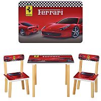 Фото анонса детский столик с двумя стульчиками 501-47 "ferrari" - красный от интернет магазина Raspashonka.ua