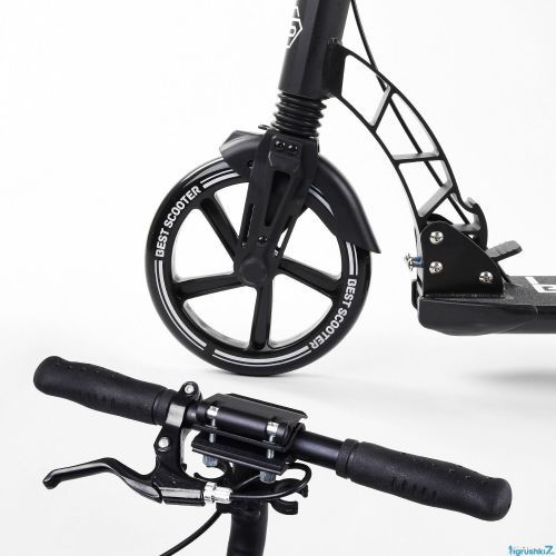 Картинка товара Самокат Best Scooter 92228 (2) колеса PU, переднее колесо 230 мм, заднее 200 мм , 2 амортизатора, ЧЁРНЫЙ на Raspashonka.ua фото 8