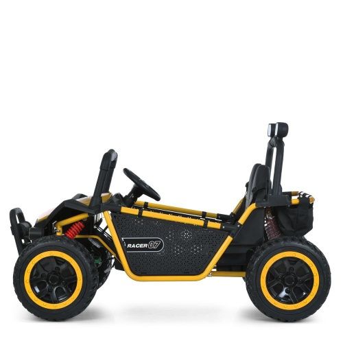 Зображення товару Двомісний дитячий джип М 6207 EBLR-6(24V): 180W / 8 км, 2x12V7AH, EVA, пульт 2,4 - ЖОВТИЙ на Raspashonka.ua фото 6
