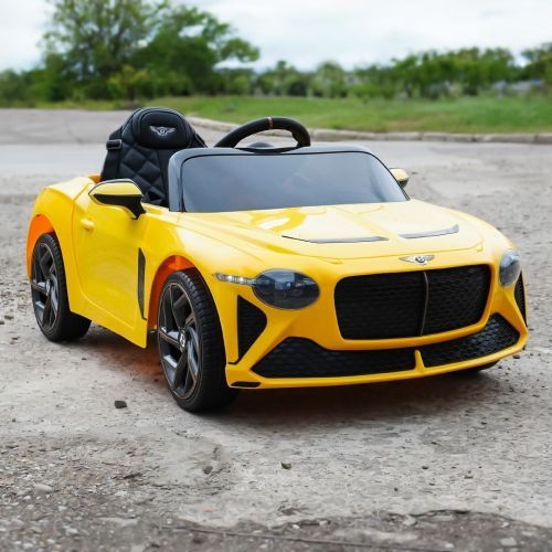 Детский электромобиль JE1008 EBLR-6(4WD) BENTLEY желтый  фото 2