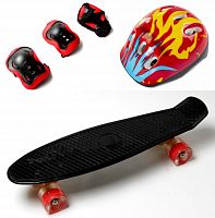 Фото анонса комплект penny board black +защита+шлем (238785727) от интернет магазина Raspashonka.ua