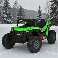 детский электромобиль m 6291 eblr-5(24v) bambi racer:  двухместный, пульт 2.4g, eva, 4x80w, кожа - зеленый - Raspashonka.ua