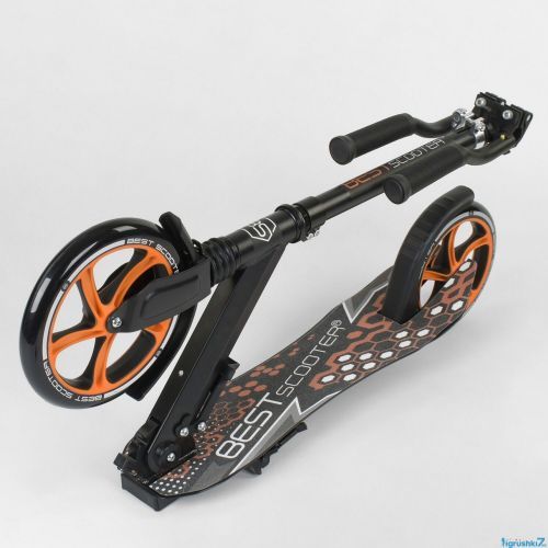 Картинка товара Самокат Best Scooter 34750 (2) переднее 22 см, заднее - 20 см, 1 амортизатор, колеса PU, ЧЁРНЫЙ на Raspashonka.ua фото 9