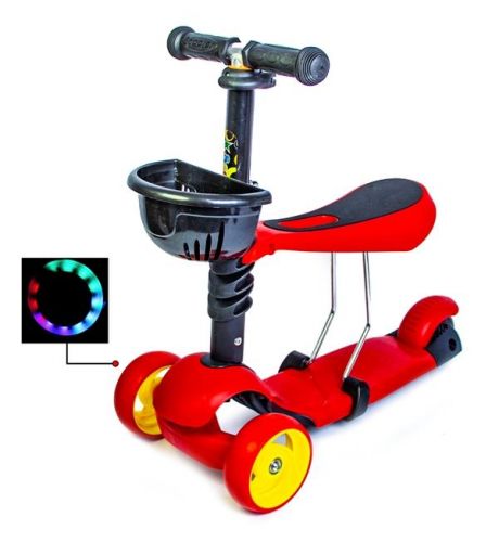 Картинка товара Самокат Scooter Smart 3in1 Красный. Смарт-колеса! (1050639244) на Raspashonka.ua фото 2
