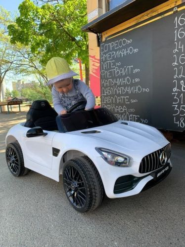 Детский электромобиль M 4062 EBLR-1, MERCEDES GT БЕЛЫЙ фото 17