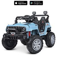 детский электромобиль m 4960 eblr-4 jeep: 12v, 70w, 7км/ч - синий - Raspashonka.ua