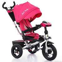Фото анонса детский 3-х колесный велосипед best trike 6088 f - 1320: надувные колеса, поворотное сиденье, пульт, фара - розовый от интернет магазина Raspashonka.ua