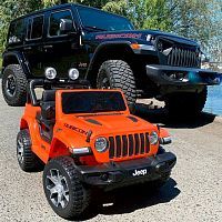 Детский электромобиль джип M 4176 EBLR-7 JEEP оранжевый