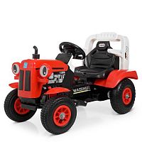 детский трактор m 4261 ablr(2)-3: 5 км/ч, 2х25w, 6v 7ah, резиновые колёса - красный - Raspashonka.ua