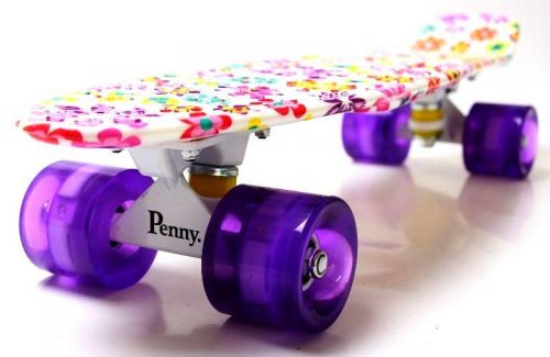 Картинка товара Penny Board 22" "Violet Flowers" - Светящиеся колёса! (1655323483) на Raspashonka.ua фото 5