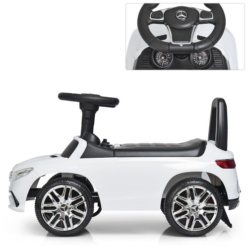 Картинка товара Детская машина-толокар Bambi Mercedes M 3818-1: кожа, USB- БЕЛАЯ на Raspashonka.ua фото 4