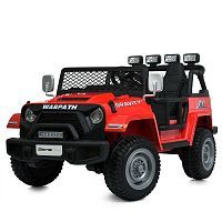 Фото анонса детский электромобиль m 6108 eblr-3(24v) bambi racer: двухместный, 24v 7a, 4x90w, кожа - красный от интернет магазина Raspashonka.ua