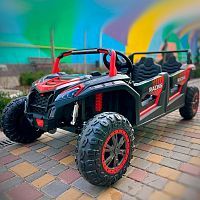 детский электромобиль m 4794 el-3(24v): 4x150w, 24v14a, 11 км/ч, eva, кожа, 4-х местный - красный - Raspashonka.ua