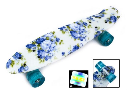Картинка товара Penny Board 22" "Flowers" - Светящиеся колёса! (PG05) на Raspashonka.ua фото 2